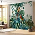 Tropical Parrot Wall Mural – Botanical Bird Jungle Design
