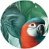 Tropical Parrot Wall Mural – Botanical Bird Jungle Design