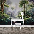 Misty Tropical Jungle Wall Mural – Lush Forest Light Landscape