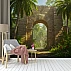 Tropical Stone Arch Wall Mural – Jungle Garden Ruins Design