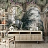 Tropical Arch Garden Wall Mural – Vintage Botanical Luxury Design