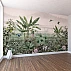 Soft Tropical Garden Wall Mural – Misty Botanical Jungle Design