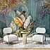 Colorful Tropical Leaves Wall Mural – Modern Botanical Jungle Design