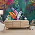 Tropical Colorful Leaves Wall Mural – Vibrant Exotic Jungle Wallpaper for Modern Interiors