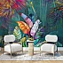 Tropical Colorful Leaves Wall Mural – Vibrant Exotic Jungle Wallpaper for Modern Interiors