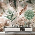 Soft Botanical Leaves Wall Mural – Neutral Tropical Garden Design Soft Botanical Leaves Wall Mural – Neutral Tropical Garden Design