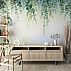 Hanging Green Leaves Wall Mural – Fresh Botanical Nature Design Hanging Green Leaves Wall Mural – Fresh Botanical Nature Design