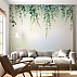 Hanging Green Leaves Wall Mural – Fresh Botanical Nature Design Hanging Green Leaves Wall Mural – Fresh Botanical Nature Design