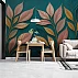 Teal Leaf Wall Mural – Modern Botanical Copper Luxury Design Teal Leaf Wall Mural – Modern Botanical Copper Luxury Design