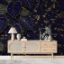 Gold Botanical Leaves Wall Mural – Dark Blue Luxury Nature Design Gold Botanical Leaves Wall Mural – Dark Blue Luxury Nature Design
