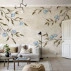 Soft Blue Floral Branch Wall Mural – Elegant Minimal Nature Design