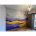 Abstract Mountain Blossom Wall Mural – Colorful 3D Landscape Design