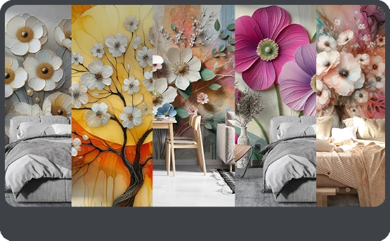 floral and botanical mural designs